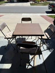 Card Table With Four Folding Chairs
