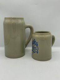 1L SQHM Mug And 0.5L F. Herb Augustiner Braustubl-mulln Salzburg Beer Mug