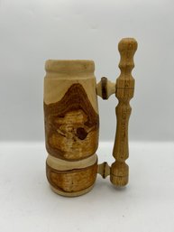 Hand Crafted Wood Beer Stein