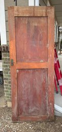 Antique Wood Door With Original Door Handles