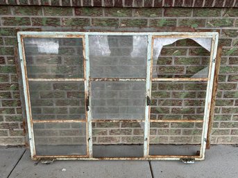 Vintage 9 Section Metal Frame Window