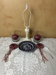 Romantic Home Decor - Lace, Candles, Decorative Plate And More