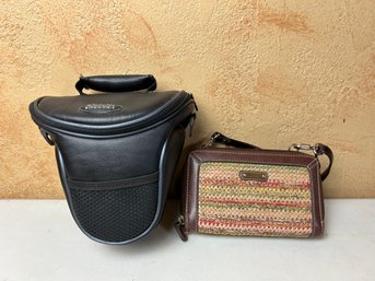 Camera Bag And Small Purse With Shoulder Strap