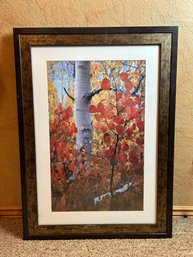 Large Framed Autumn Tree Photographic Art