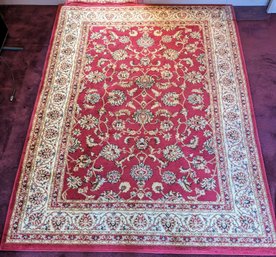 Red Traditional Oriental Medallion Area Carpet Barclay Collection
