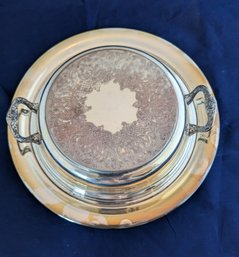 Academy Silver On Copper Serving Dish