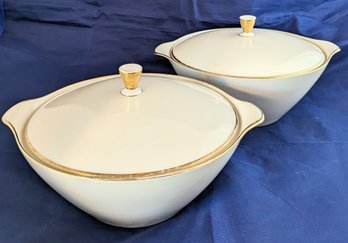 Seltmmann Weiden Porcelain 1949-1954 Ivory Color Casserole Dishes