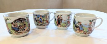 Seltmmann Weiden Vintage Ceramic Bavaria W.germany Country Couples Cups.