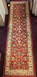 Barclay Collection Well Woven Rug Runner Sarouk Design Red Color