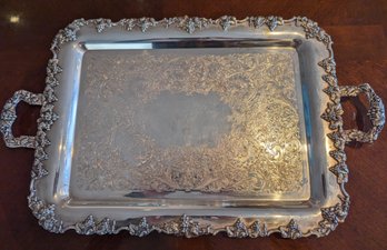 International Silver, Co 'vintage,' Silver Plated Serving Tray With Handles.