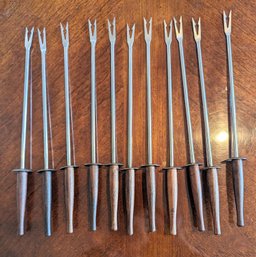 Vintage Stainless Steel Fondue Forks Set