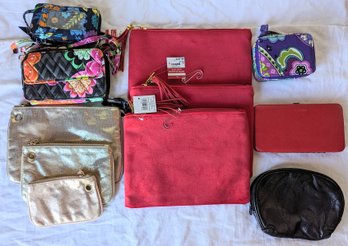 Liz Claiborne, Vera Bradley, Dazzle Cosmetic Bags, And Velvet Pouch Bags