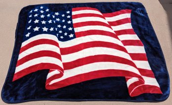 Soft Cozy Plush American Flag Blanket