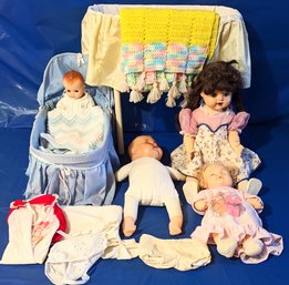 Sweet Baby Dolls, Bassinets,doll Clothes, And Featuring A Fairyland Toy Doll