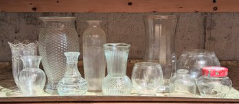 Vintage Fancy Glass Vases.