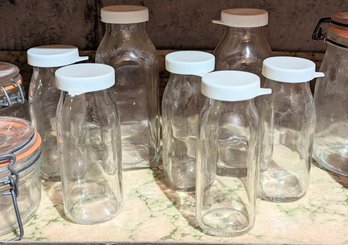 Vintage Duraglas Milk Bottles, Glass Jars.