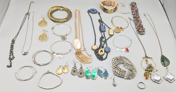 Large Group Of  Modern Costume Jewelry Featuring Karen Scott & Alex And Ani.