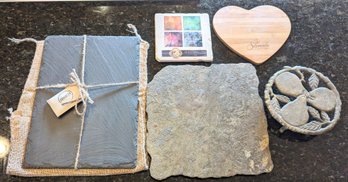 Slate Cheese Boards With Trivets