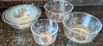 Assortment Of Glass Mixing Bowls.