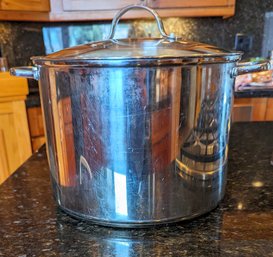 Chefmate Cookware 8-quart Stainless Steel Stock Pot With Lid.