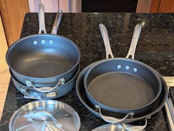 Calphalon Teflon Frying Pans  With Covers