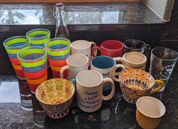 Large Grouping Of Coffee Cups & Glasses