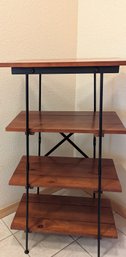 4 -tier Rustic Industrial Wood And Metal Style Book Shelve/display Case.