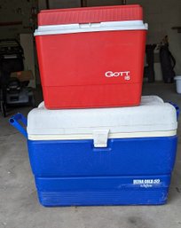 Two Used Ice Coolers