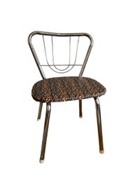 Vintage Childrens Chair With Colorful Leopard Print Seat