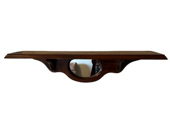 Wall Hanging Wood Shelf With Mirror