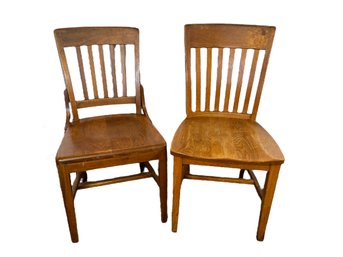 Mismatched Wood Chairs - 1 From The Gunlocke Company