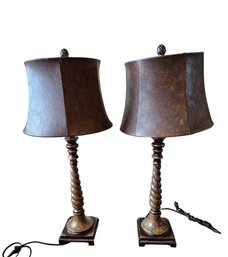 Pair Of Matching Twist Lamps