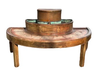 Semi Circle 3 Tier Plant Table With Planter