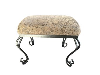 Padded Stool / Foot Stool With Metal Frame