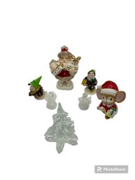 Christmas Figurines - Fine 'a' Quality Santa Claus, Homco Mice, Pinecone Elves, And More