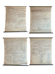 Constitution Of The United States On 4 Scrolls