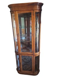 Vintage Pulaski Illuminated Curio Corner Cabinet