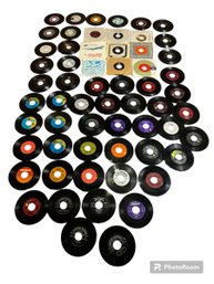 Vintage 45 Records With 2 Carrying Cases