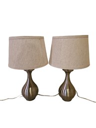 Pair Of Silver Lamps