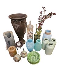 Vase Lot With Candles