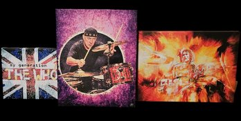 Three Canvas Print Rock N Roll Mounted Pictures