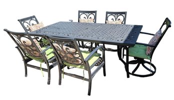 Thomasville Black Metal Patio Dining Set