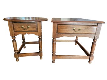Pair Of Different Shaped End Tables