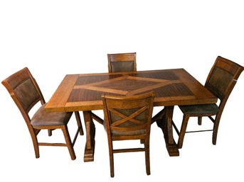 Solid Wood Counter Height Dining Table Set