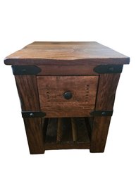 Cabin Style Rustic End Table