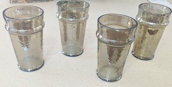 Pier 1 Imports Iridescent Drinking Glasses Set Of 4 NEW!