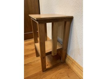 Short Mission Style Wood Plant Stand