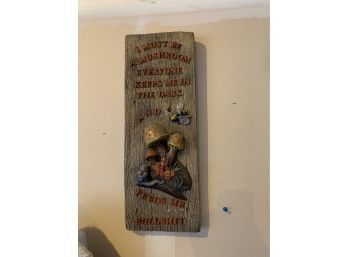 Funny Vintage Mushroom Wall Plaque