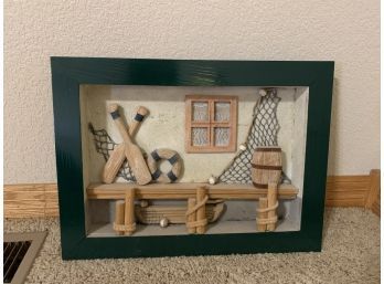 Dock, Oars, Life Preserver, Barrel Shadow Box