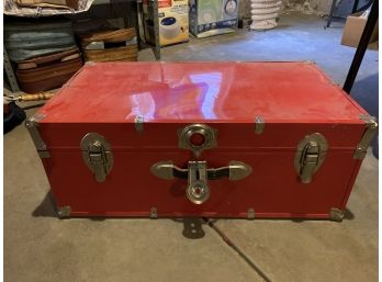 Vintage Shiny Red Trunk